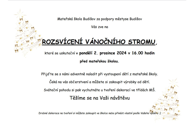 Rozsvícení vánočního stromečku